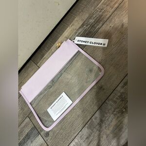 NWT Stoney Clover Lane Classic Clear Lilac purple Flat Pouch